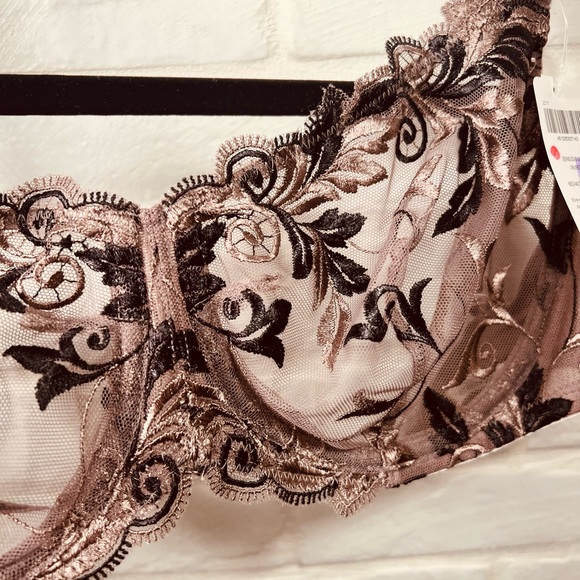 NWT Soma Sensuous Lace Unlined Ballonet Underwire Bra 34 D Mochaccino #0545 - Picture 4 of 14